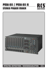 RCS AUDIO-SYSTEMS PMX-911 Operating Instructions Manual