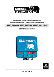 KOHSEL ELEPHANT M40-D Installation Manual