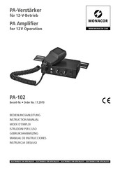 Monacor PA-102 Instruction Manual