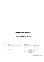 Burster ForceMaster 9110 Operating Manual