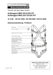 Mittelmann MKA 20 E KLICK FIT Instructions For Use/Test Book