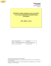 Nxp Semiconductors Digital DNA MSC8102 User Manual And Hardware Detailed Design Description