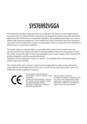 grantech SYS76992VGGA User Manual