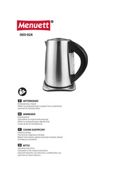 Menuett 003-024 Operating Instructions Manual