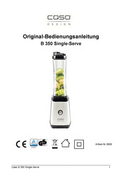 Caso B 350 Single-Serve Original Operating Manual