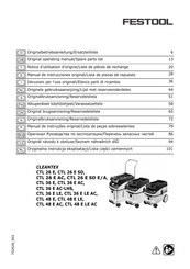 Festool CLEANTEX Series Original Operating Manual/Spare Parts List