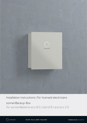 Sonnen 22320 Installation Instructions Manual