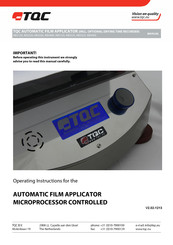 TQC AB3125 Operating Instructions Manual