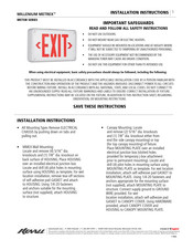 Legrand KENALL MILLENIUM METREX METSW Series Installation Instructions
