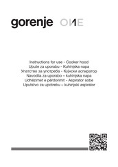 Gorenje ONE Instructions For Use Manual