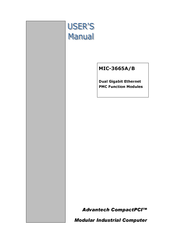 Advantech CompactPCI MIC-3665A User Manual