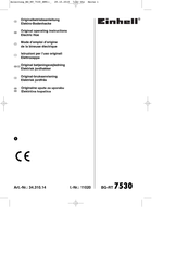 EINHELL BG-RT 7530 Original Operating Instructions