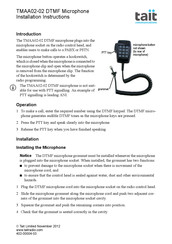 Tait TMAA02-02 Installation Instructions