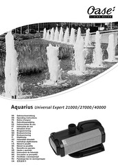 Oase Aquarius Universal Expert 21000 Operating Instructions Manual