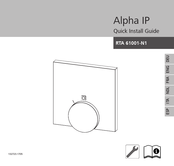 Alpha IP RTA 61001-N1 Quick Install Manual