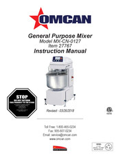 Omcan MX-CN-0127 Instruction Manual