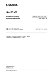 Siemens SIMATIC NET PG-5412 Installation Instructions Manual