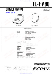Sony TL-HA80 Service Manual