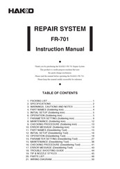 Hakko Electronics FR-701 Instruction Manual