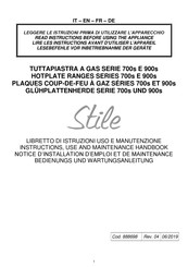 Stile 700s Series Instructions Use And Maintenance Handbook