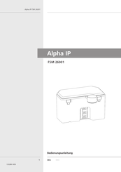 Alpha IP FSM 26001 Instruction Manual
