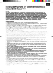 KWB TT 14 Instructions For Use Manual