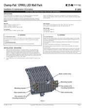 Eaton Champ-Pak WPMV3L Installation & Maintenance Information