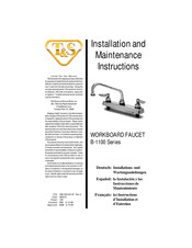 T&S B-1100 SERIES Installation And Maintenance Instructions Manual