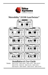 Telco Systems Metrobility 10/100 AutoTwister 2643-1X-01 Installation & User Manual