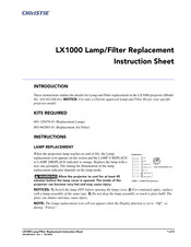 CHRISTIE LX1000 Replacement Instruction Sheet