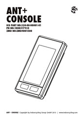 IndoorCycling Group ANT+ CONSOLE Manual