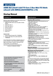 Advantech AIMB-262 Startup Manual