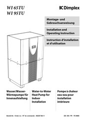 Dimplex WI 95TU Installation And Operating Instruction