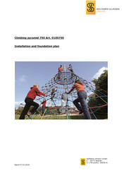 Seilfabrik Ullmann Climbing pyramid 750 Installation And Foundation Plan