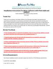 Fleck 5600SXT Installation Instructions Manual