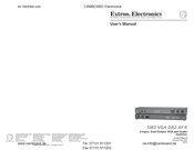 Extron electronics SW2 VGA DA2 AF R User Manual