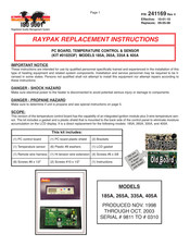 Raypak 265A Replacement Instructions Manual