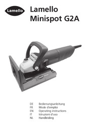 Lamello Minispot G2A Operating Instructions Manual