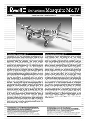 REVELL DeHavilland Mosquito Mk.IV Manual