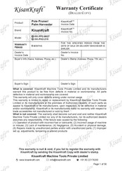 KISANKRAFT KK-PP2-8627 Operation Manual