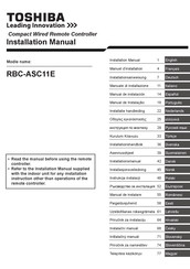 Toshiba RBC-ASC11E Installation Manual