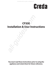 Creda CF50E Installation & User's Instructions