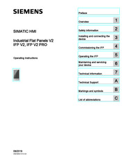 Siemens SIMATIC HMI Series Operating Instructions Manual