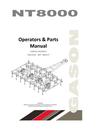 Gason NT8000 Operator's & Parts Manual