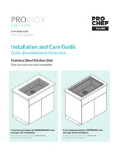 Julien Prochef Proinox H0 Installation And Care Manual