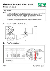 MSA FlameGard 5 UV/IR-E Quick Start Manual