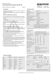 Hengstler RI 38 Installation Instructions