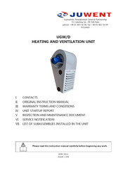 Juwent UGW/D-10 Instruction Manual