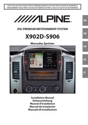Alpine XXL Premium X902D-S906 Installation Manual