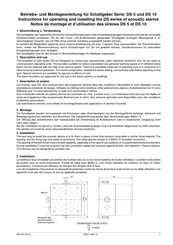 Pfannenberg DS 10 Series Instructions For Operating And Installing
